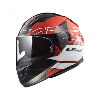Шлем LS2 FF320 Stream Evo Kub интеграл (с очками) черный/белый/красный