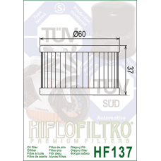 Фільтр масляний Hiflofiltro HF137*
