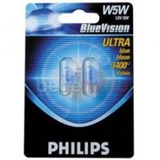 Комплект ламп габаритов PHILIPS BlueVision 12V W5W