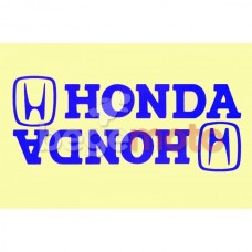 Комплект наклеек "HONDA" светоотражающие синие (Transfer Sticker)