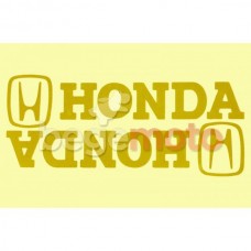 Комплект наклеек "HONDA" светоотражающие желтые (Transfer Sticker)