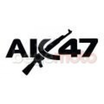 Наклейка "АК-47" (Transfer Sticker) черная*