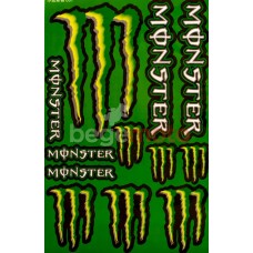 Набор наклеек Monster зеленая (160x250мм)*