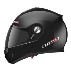 Шлем LS2 FF386  Ride Solid модуляр (с очками) черный глянцевый