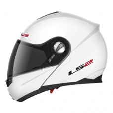 Шлем LS2 FF386  Ride Solid модуляр (с очками) белый глянцевый