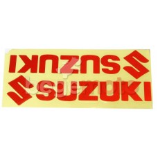 Комплект наклеек "SUZUKI" светоотражающие красные (Transfer Sticker)